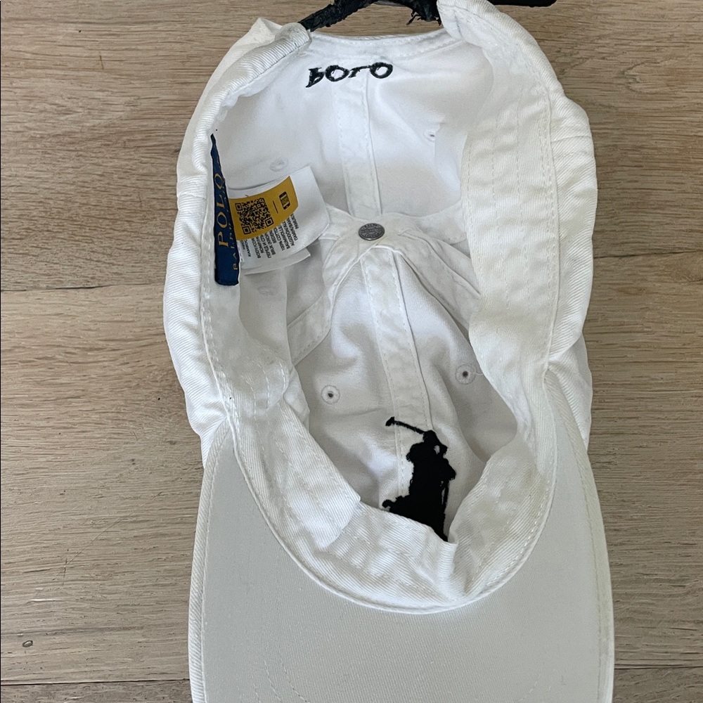Polo Ralph Lauren Big Pony Chino White Baseball Cap UNISEX - Picture 4 of 6